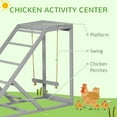thumbnail image 3 of PawHut Chicken Activity Play Chicken Coop Toy Hen Accessory w/ Platform Gray, 3 of 9