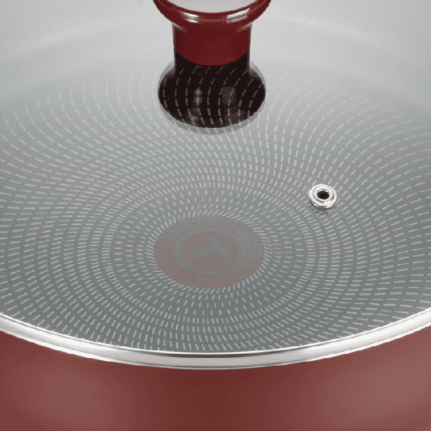 T-FAL T-fal Culinaire Nonstick Cookware, Jumbo Cooker with lid, 5 quart,  Red B0608264