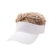 thumbnail image 4 of Sombrero con visera solar falsa, transpirable, divertido, regalo informal, para hombres y mujeres, novedad, portátil Gorra blanca Café Cabello, 4 of 9
