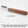 thumbnail image 3 of ZHAOCHENG Uds., cuchillo recortador de mano izquierda, cuchillo profesional para pelar perros con mango de madera ergonómico, 3 of 5