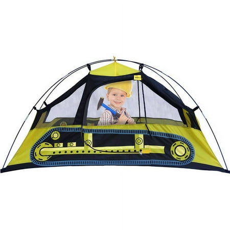 GigaTent Bulldozer Easy Setup 2 Poles 2 Doors Mesh Windows Polyester Play Tent, Multi-color