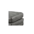 thumbnail image 3 of 34" Rustic Recluse Gray Faux Leather Square Ottoman with Tufted Cushion Handcrafted Legs and Nailhead Trim Detail, 3 of 9