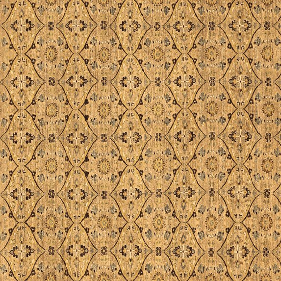 Ahgly Company Indoor Square Abstract Brown Modern Area Rugs, 4' Square