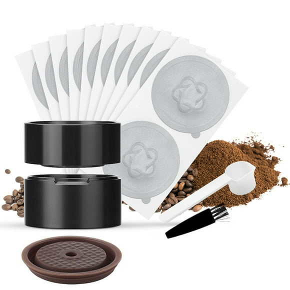 TidBay Coffee Capsule Shell Filler Kit Lid Easy Remover Nespresso Vertuo Pods Tamp Press Refillable Vertuo Capsules Holder And Brush Powder Filler Set