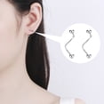 thumbnail image 3 of Guardurnaity Pendientes de tuerca de plata 925 en espiral para mujer, joyería para Piercing de boda, elegante, exquisita, personalizada, para novia Ropa, zapatos y accesorios Miscelánea, 3 of 6