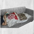 thumbnail image 6 of 90th Birthday Soft Flannel Fleece Throw Blanket, Birthday Cake with Tasty Cherries Burning Candles and Number 90, Cozy Plush for Indoor and Outdoor Use, 50" x 60", Red Brown White, by Ambesonne, 6 of 6
