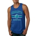 thumbnail image 1 of Wild Bobby City of Charlotte Basketball Fantasy Fan Sports Mens Tank Top, Royal, Large, 1 of 5