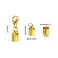 thumbnail image 2 of Uxcell 10Pcs Cord End Caps, 5.5mm End Caps Barrel Beads Kumihimo End Caps Iron for DIY Craft (Gold), 2 of 5