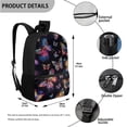 thumbnail image 4 of KUIFORTI Butterfly Backpack Messenger Bag Crossbody Printed Lunch Case Lunch Bag Pencil Case Pencil Bag with Pocket, Set of 3, 4 of 7
