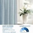 thumbnail image 4 of DriftAway Blue Linen Curtains 96 Inches Long for Living Room Thick Semi Sheer 2 Panels Farmhouse 3 Inch Rod Pocket Back Tab Boho Rustic Light Filtering Window Drapes for Bedroom Privacy Assured, 4 of 8