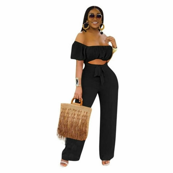 Off Shoulder Cut Out Jumpsuit