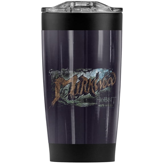 The Hobbit/Greetings From Mirkwood Stainless Steel Tumbler 20 oz Coffee Travel Mug/Cup, Vacuum Insulated & Double Wall with Leakproof Sliding Lid | Great for Hot Drinks and Cold Beverages