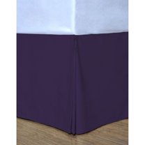 Cottonpure Colors Sustainable Cotton Bed Skirt, Twin, Purple