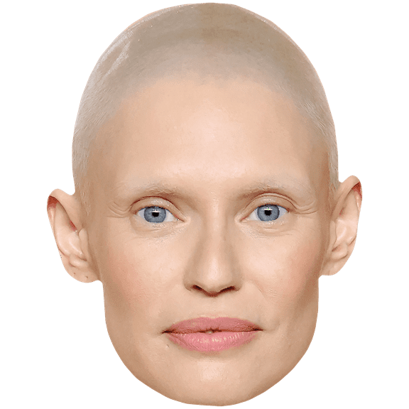 Bianca Balti (Bald) Celebrity Mask, Flat Card Face, Fancy Dress Mask