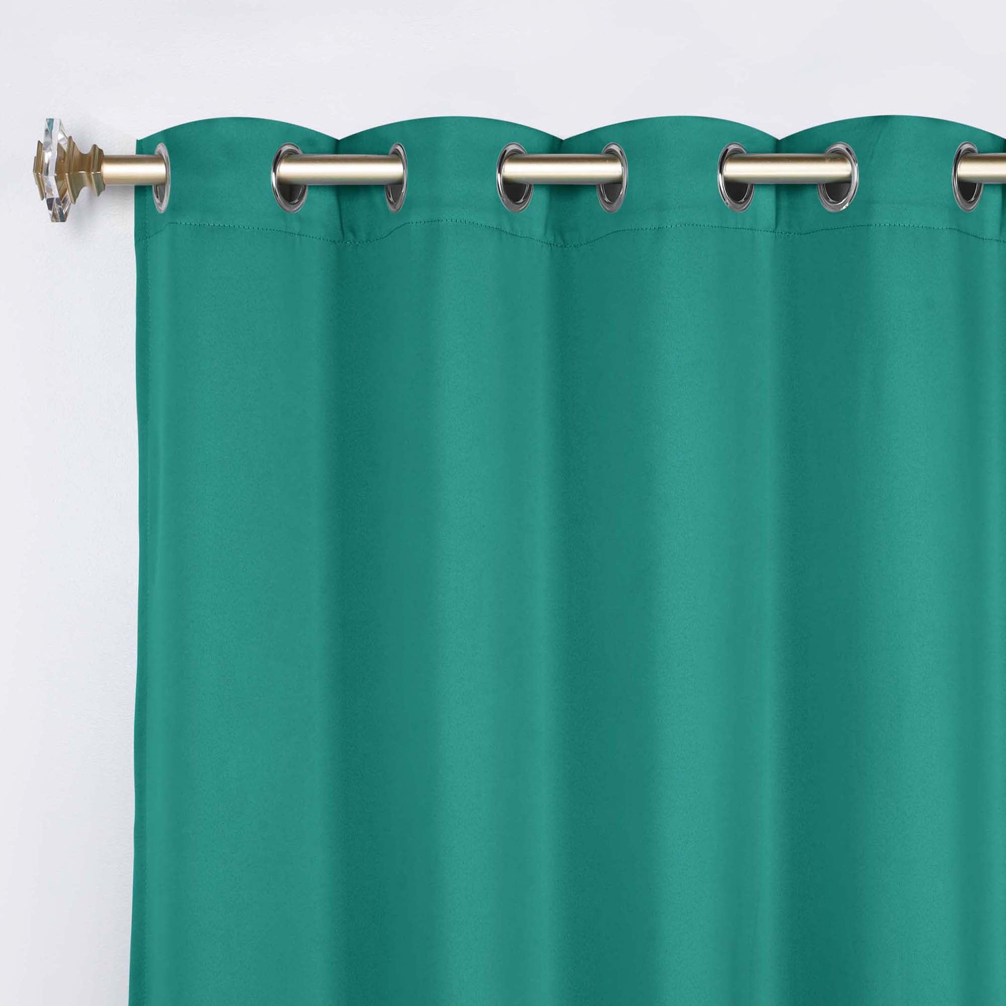 Superior Blackout Solid Light Filtering Grommet Curtain Panel Set, 52" x 63", Teal