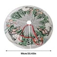 thumbnail image 3 of Christmas Tree Skirt Red and White Christmas Decorations Santa Claus Snowflake Pattern Tree Skirt Soft Tree Skirt Mat Exquisite Tree Bottom Decoration for Indoor Outdoor Holiday Party Decor, 3 of 6