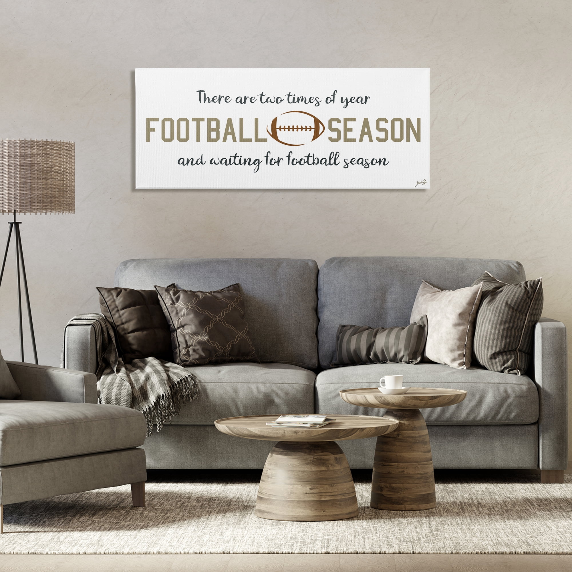 Stupell Industries Two Times of Year Sports Painting Gallery Wrapped Canvas Art Print Wall Art, 48 x 20