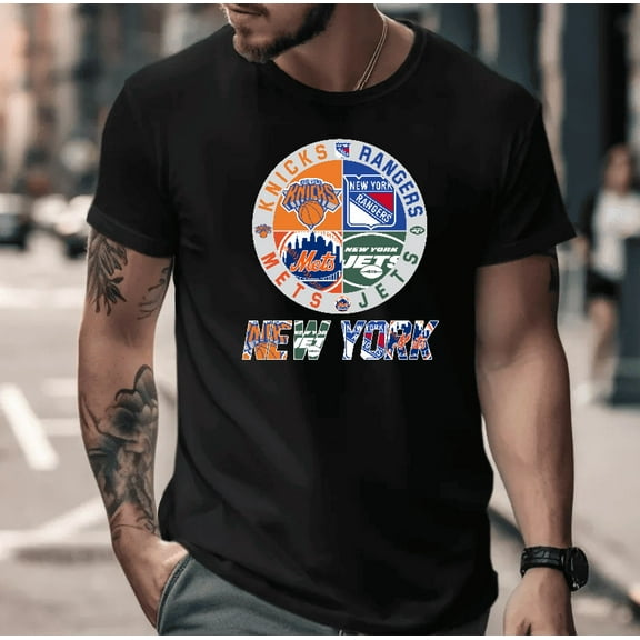 Ny Sports Teams Two Sided City Pride Fan Outfit Design Unisex T-Shirt, up to size 5XL