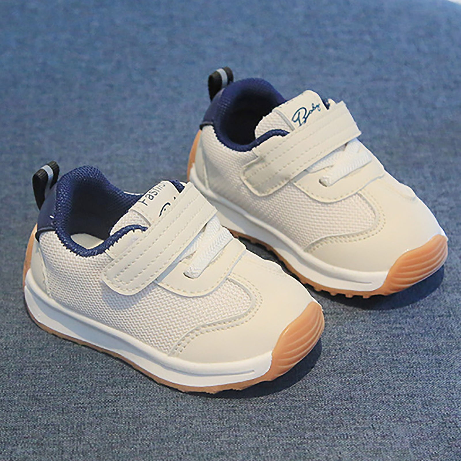 Baby Shoes Walking Trend Solid Color Versatile Sports Shoes Dual Mesh Breathable Non Sneakers Functional Sports Shoes Girls' Sneakers,Size 2 Years-2.5 Years
