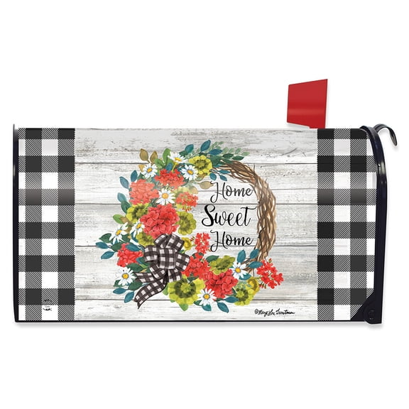 Briarwood Lane Geranium Wreath Summer Mailbox Cover