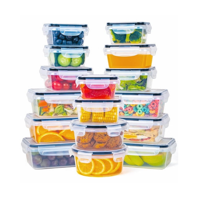 Recipiente de almacenamiento de alimentos FOOYOO 32 piezas con tapas sin BPA