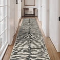 thumbnail image 3 of KUETH 2.5x8 Zebra Runner Rug Machine Washable, Kitchen Runner Rug for Floor and Hallway, Non Slip Flat Pile Area Rug with Rubber Backing for Entryway Bathroom Bedroom Laundry, 3 of 7