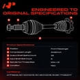 thumbnail image 3 of A-Premium Front Right Passenger Side CV Axle Shaft Assembly Compatible with Volkswagen Passat 1998-2001 Audi A4 1997-2000 1.8L, 3 of 10