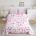 thumbnail image 2 of Erosebridal Ensembles de Couette Princesse pour Filles Format Très Grand, Nœud de Rêve Talons Hauts Château Robe Couronne Château Couettes et Duvets, Réversible 3 Pcs, 2 of 8