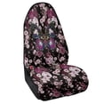 thumbnail image 2 of Chririnla Terry Cloth Car Seat Cover Machine Washable, Compatible with Truck Van, Bucket Seat Protector Fit for Sedan Vehicle, Purple Butterfly Floral 1 Pack, 2 of 7