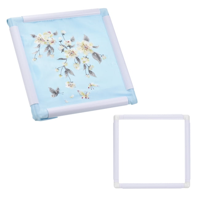 Aros de bordado marco de clip universal reutilizable cuadrado rectangular marco de plástico para bordado en arte y manualidades