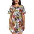 thumbnail image 1 of Fotbe Cute Dogs Puppy Conjunto de Pijama Estampado para Mujer, 2 Piezas, Ropa de Dormir con Camiseta de Manga Corta y Shorts Suaves-Medium, 1 of 6
