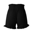 thumbnail image 3 of Aayomet Womens Drawstring Shorts Summer Elastic Waist Casual Lightweight with Pockets Dressy,Black XXL, 3 of 4