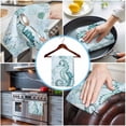 thumbnail image 3 of Coastal Seahorse 1 Pack Kitchen Towel, Water Absorbent Dish Towel, Ocean Nautical Starfish Seashells Coral Decorative Hand Towels - Quick Drying Cloth for Cooking Baking, 18x28 Inch, 3 of 8