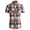 Blue/White, variant on Men's Button Down Plaid Short Sleeve Work Casual Western Shirt,Western Shirts for Men with Two Pockets