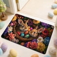 thumbnail image 6 of Easter Day Decorative Floor Mat Colorful Rectangle Rug, 23.62x15.75 Inches Non-Skid Absorbent Carpet for Front Door Kitchen Indoor Use, Dirt Proof Easy Clean Holiday Theme Home Accent, 6 of 7