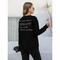 thumbnail image 6 of KimSoong Women Mental Health Sweatshirt You Are Enough Dear Person Behind Me Letter Print Hoodie Inspirational Pullover Top, Black, 6 of 8