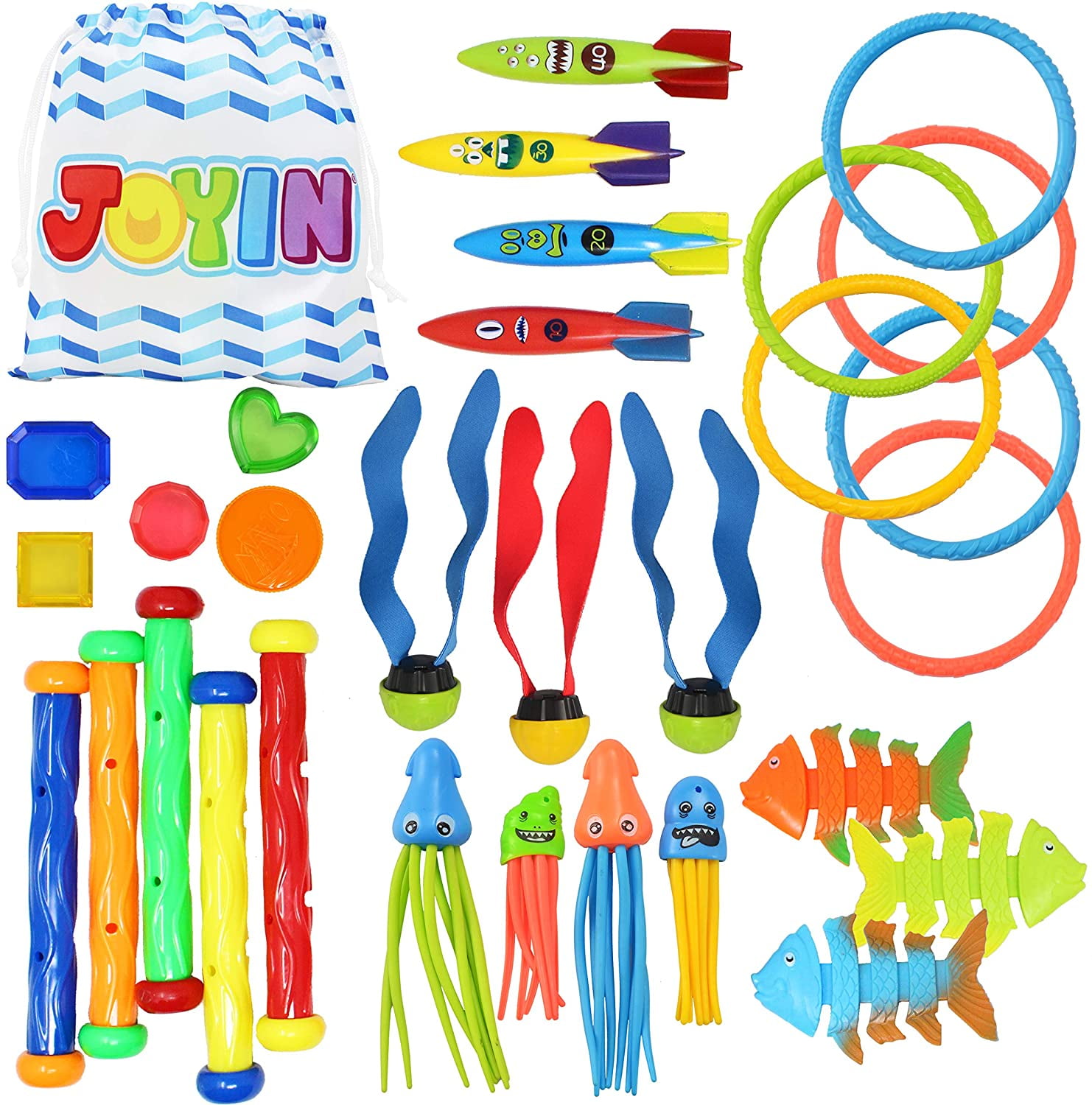 Details about   Diving Toys 28 Pcs Underwater Swimming Pool Toys Water Game for Kids Ages 3+