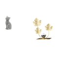 thumbnail image 1 of Figura De Resina Con Hojas De Gato, Escultura Decorativa, Adorno Coleccionable Para Entrada, Estantería, Sala De Estar, Dormitorio, Regalo De Inauguración De La Casa, Decoración Moderna Para, 1 of 8