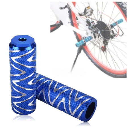 1 Pair Bike Peg Bike Refit Scooter Pegs Aluminum Cycling Accessories Foot Pegs for Electric Scooter Accessories Rear Wheels Blue