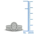thumbnail image 4 of 1ct TDW Diamond 14K White Gold Cluster Halo Bridal Set, 4 of 4