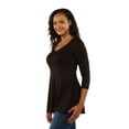 thumbnail image 3 of Women's Sublime Silky Black Tunic Top, 3 of 12