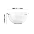 thumbnail image 2 of Thick Glass Mixing Bowl, Clear Prep Bowl, Multi-Use Kitchen Bowl Microwave & Dishwasher Safe for Salads, Baking & Food Prep, 2 of 3