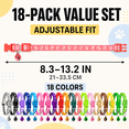 thumbnail image 3 of POITVD 18 Pack Adjustable Puppy ID Collars with Bells, Soft Nylon Paw Print Whelping Collars for Kittens, Cats and Small Dogs, 8.3–13.2 Inch, Assorted Colors, 3 of 7
