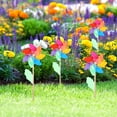 thumbnail image 4 of Miangastore Garden Pinwheels Colorful Windmill Toy Polypropylene Fiber 4Pcs 18.9x7.1in, 4 of 8