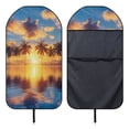 thumbnail image 5 of Uorisanigo Car Seat Cover Towel Waterproof Non-Slip Vehicle Seat Protector Universal Fits Cars SUVs Trucks, Great for Gym, Pets, Outdoor Sports(Yellow Sunset Palm Tree), 5 of 6