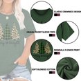 thumbnail image 5 of XCHQRTI Christmas Tree Shirt for Women Plus Size Tshirt Short Sleeve Graphic Top, 5 of 10