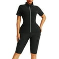 thumbnail image 6 of HUJlwoi Two Piece Sets for Women Zip up Jacket with Capri Leggings Lounge Set Workout Gym Matching Clothing Set Tracksuit, 6 of 7