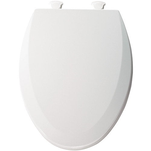 Bemis Lift-Off White Elongated Toilet Seat Closed Front Replacement Molded Wood 
