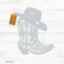 Realsteel's Cowgirl Boot and Hat Metal Wall Decor (TS-12X14)