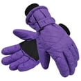 thumbnail image 1 of ANDORRA Women's 3M Thinsulate Waterpfoof Insulating Quilt Snow Gloves,L,Purple, 1 of 3